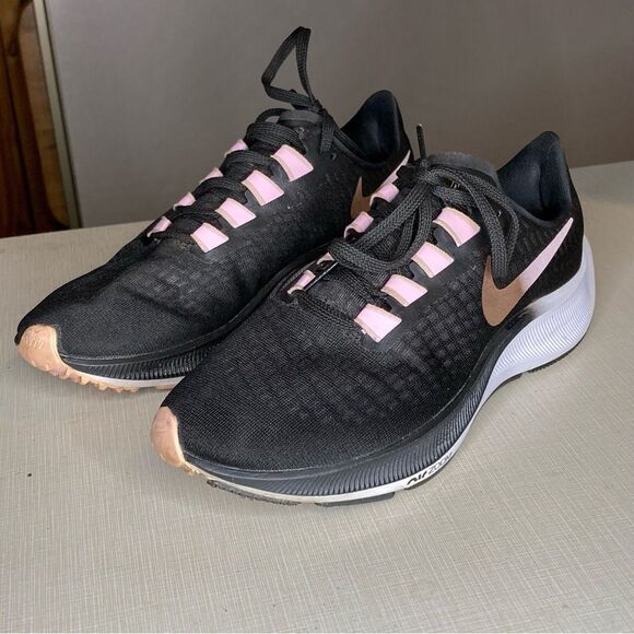 Nike Wmns Air Zoom Pegasus 37 “Black Light Arctic Pink” size 7.5 - Picture 1 of 9